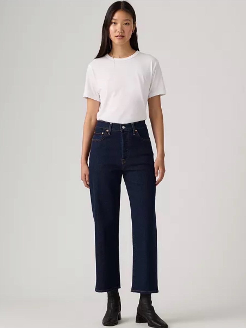 Levis Ribcage Straight Ankle Black Jeans 27x27